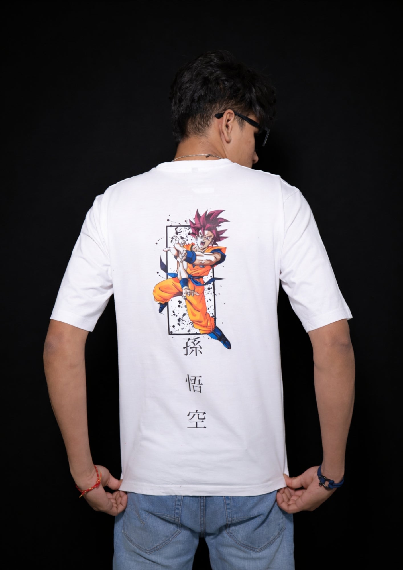 White Oversized Aime Designed Tee