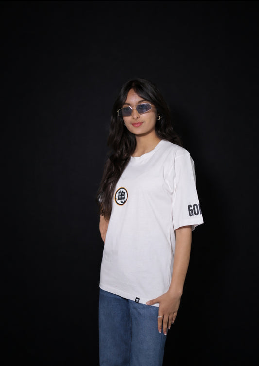 White Oversized Aime Designed Tee