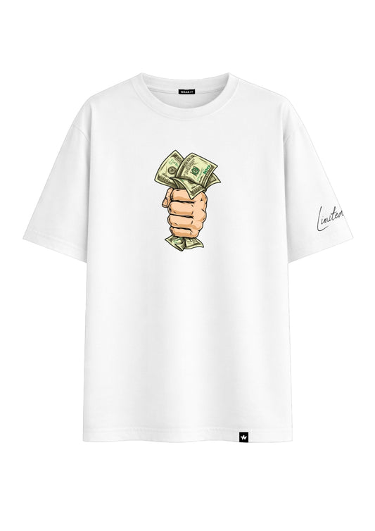 White Oversized Money Maker Edition Tee