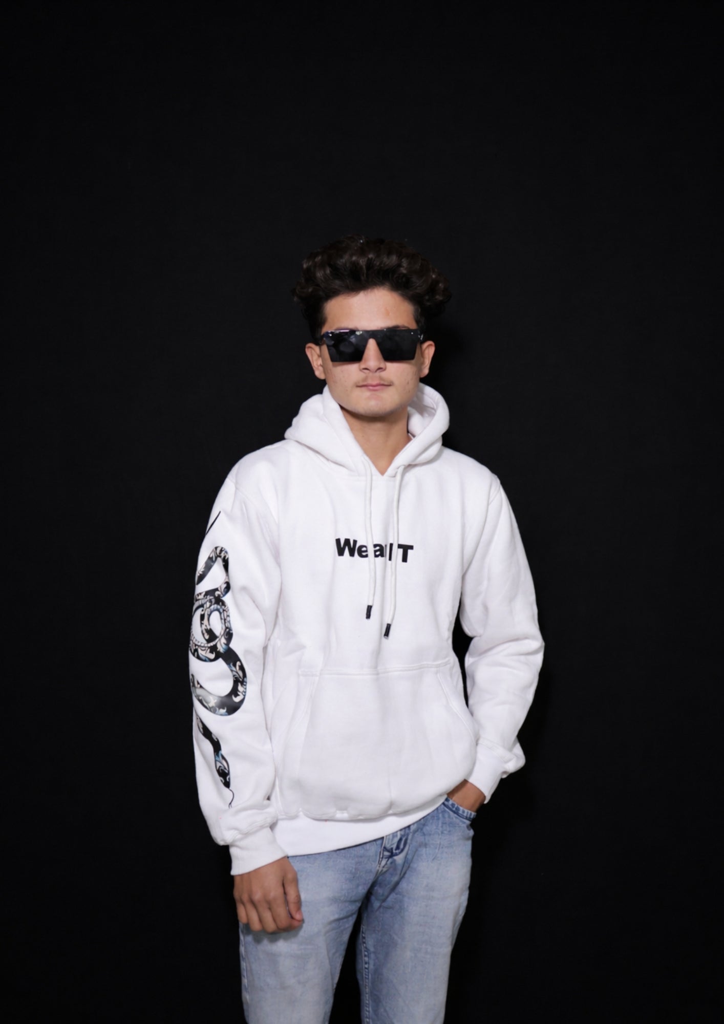 Street Style White Venomous Hoodie