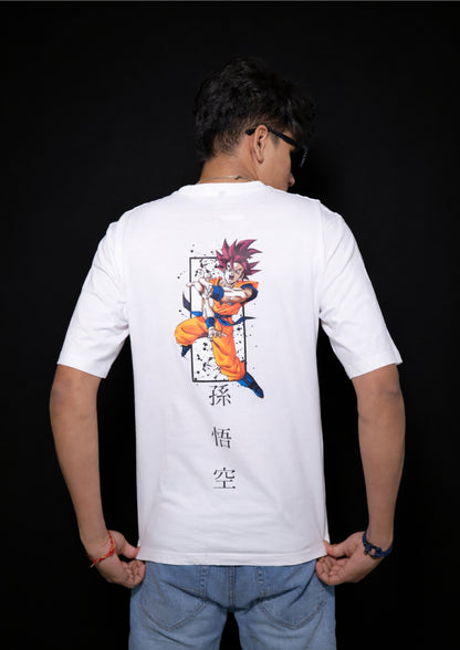 White Oversized Aime Designed Tee