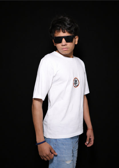 White Oversized Aime Designed Tee