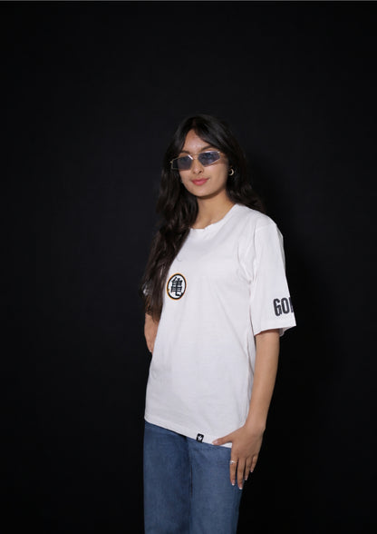 White Oversized Aime Designed Tee