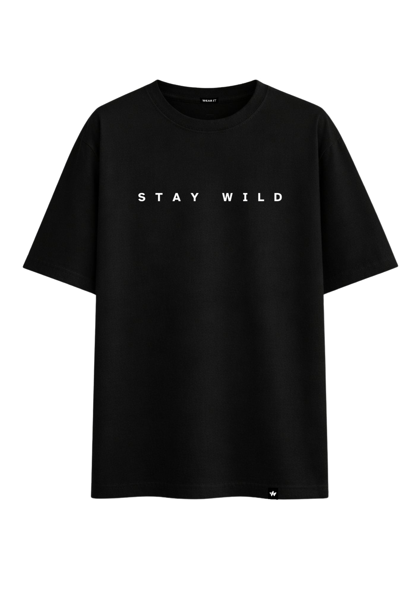 Wild Bear Black Oversized Tee