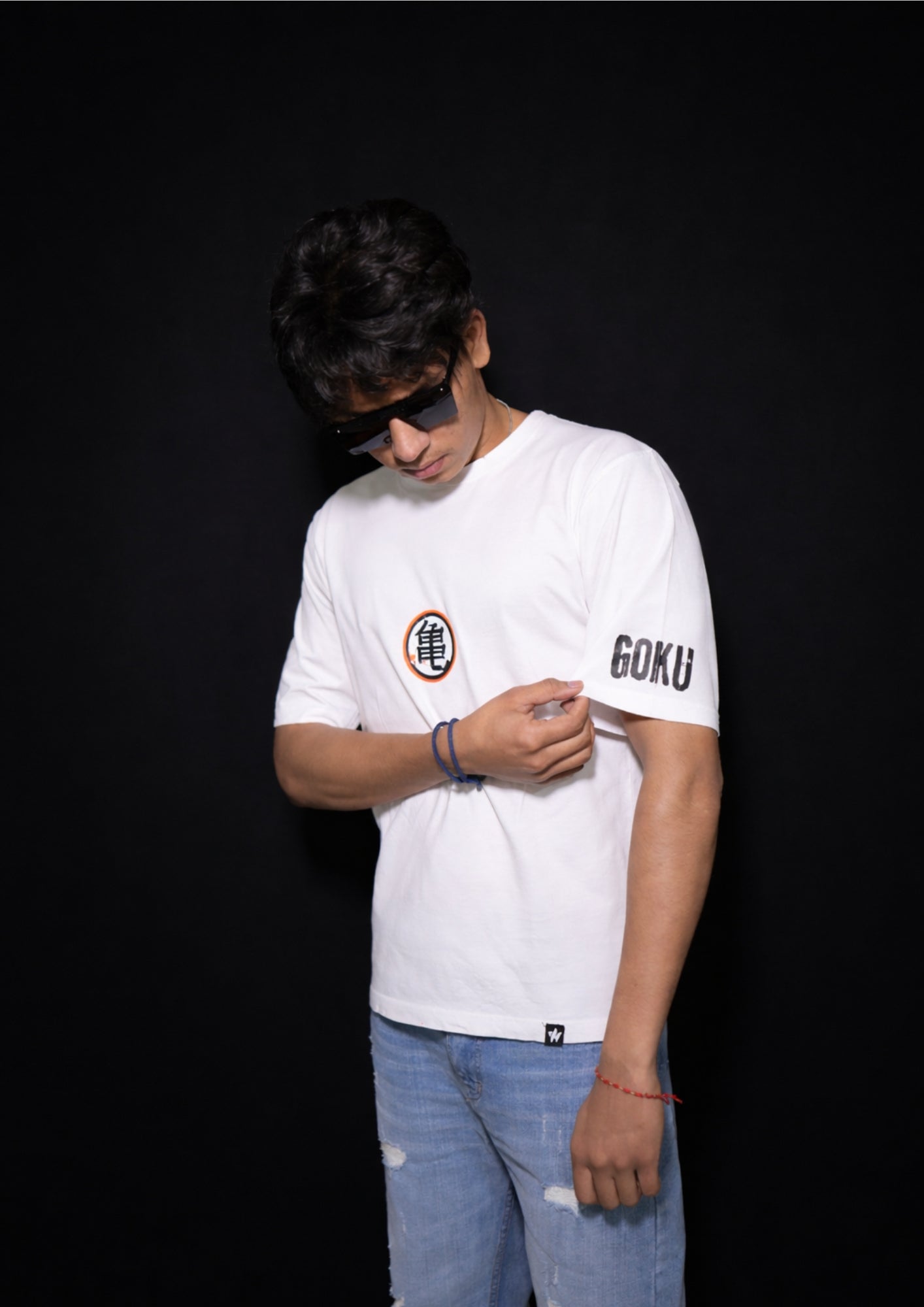 White Oversized Aime Designed Tee