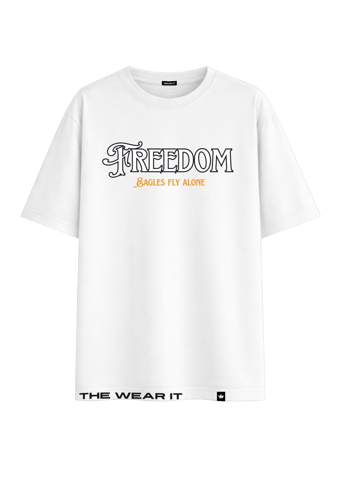 Premium White Eagle Design Oversized Tee