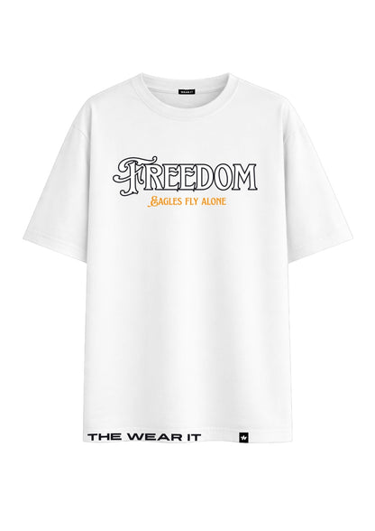 Premium White Eagle Design Oversized Tee