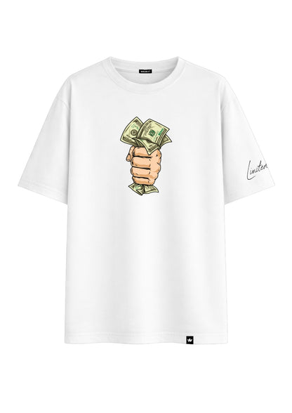 White Oversized Money Maker Edition Tee