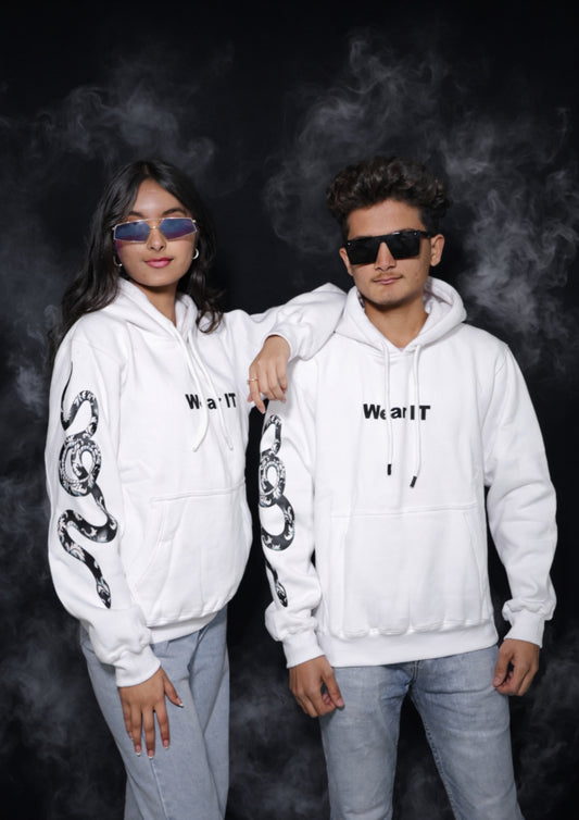 Street Style White Venomous Hoodie