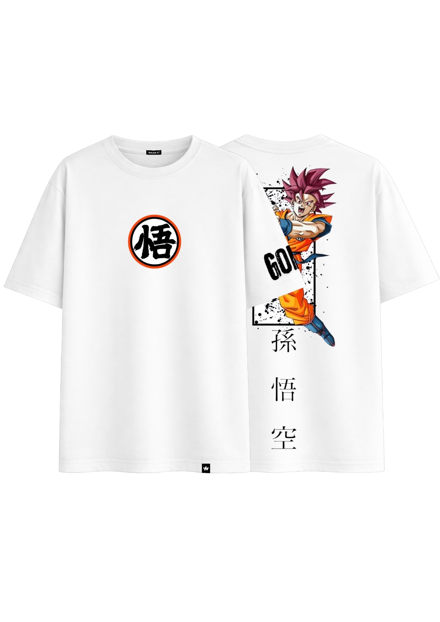 White Oversized Aime Designed Tee