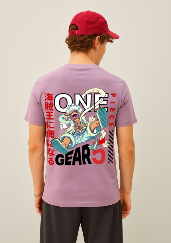 Mens Lavender One Piece Printed Regular T-Shirt